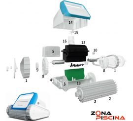 Repuestos limpiafondos de piscina modelo Latitude Helios
