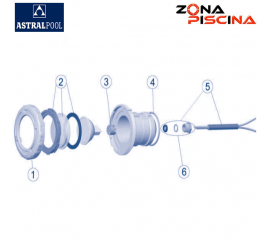 Recambios proyector foco piscinas mini Astral